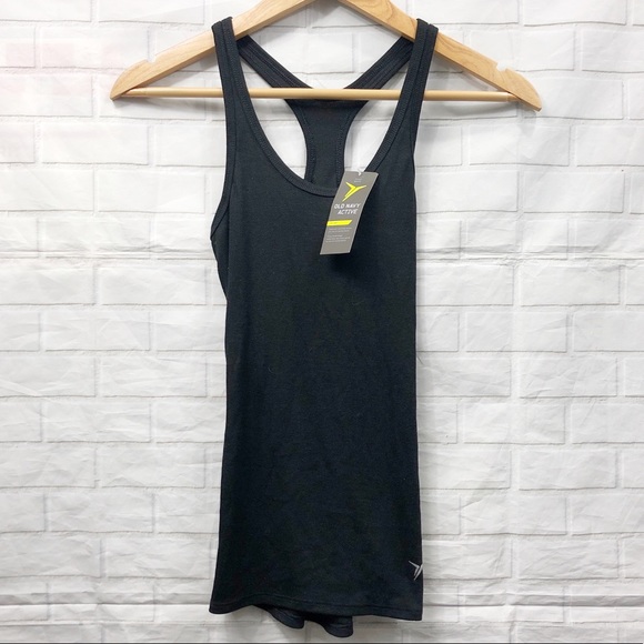 Old Navy Tops - ON Black Ribbed Fitted Racerback Tank Top